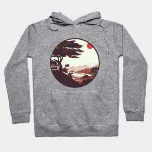 beautiful japanese landscape illustration Hoodie